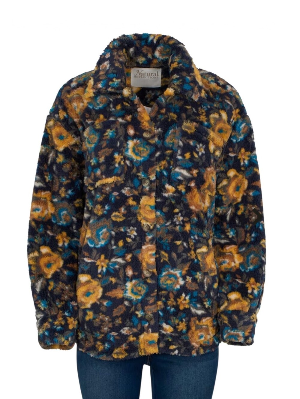 Natural Reflections Sherpa Shirt Jacket Fleece Schaket NWT